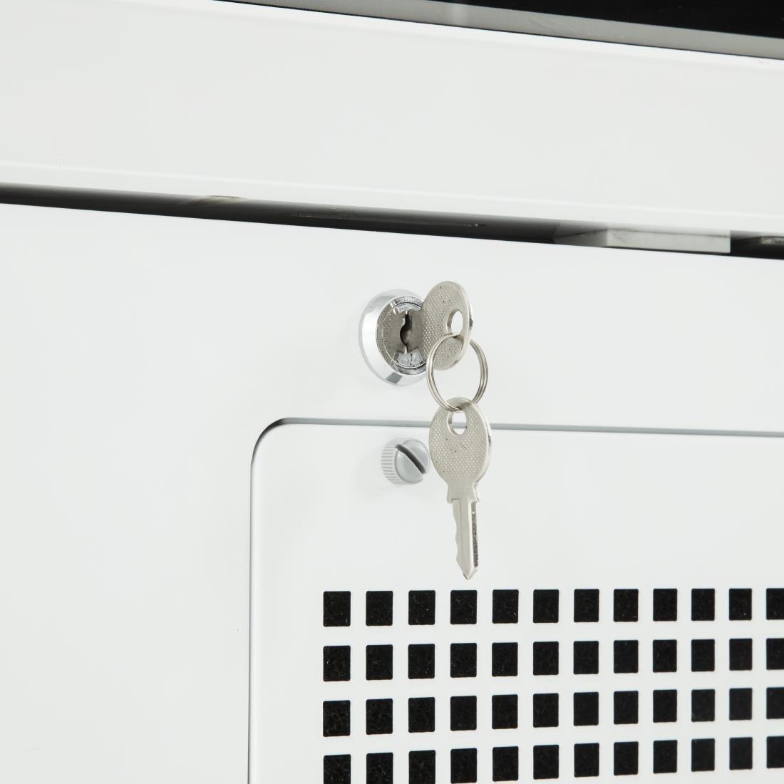 Vitrine réfrigérée négative deux portes avec bandeau lumineux Polar Série G 920L - FRANCE CHR