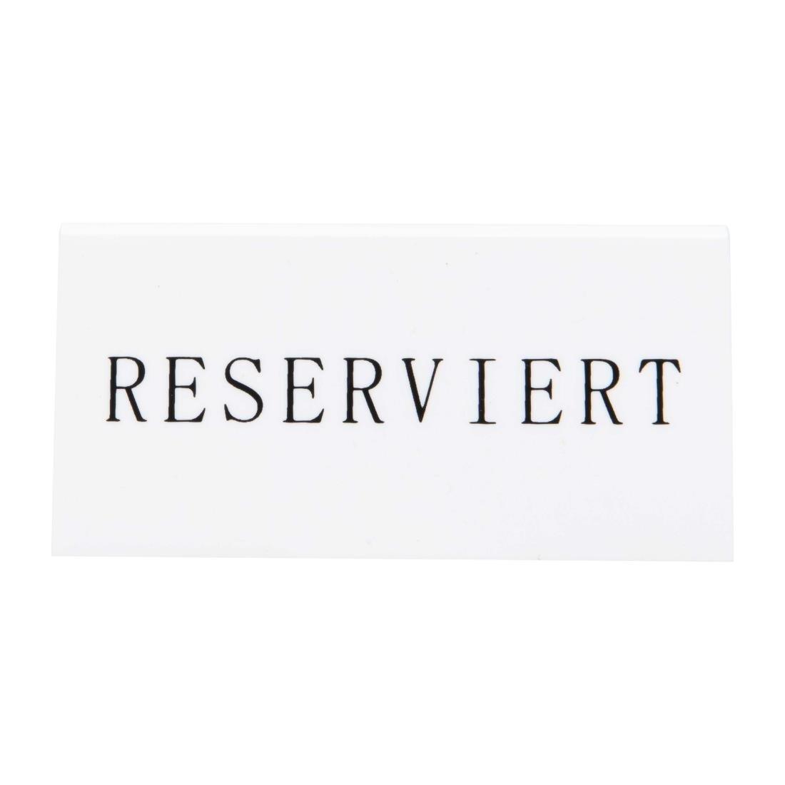 Chevalets table réservée Securit "Reserviert" (lot de 5) - FRANCE CHR