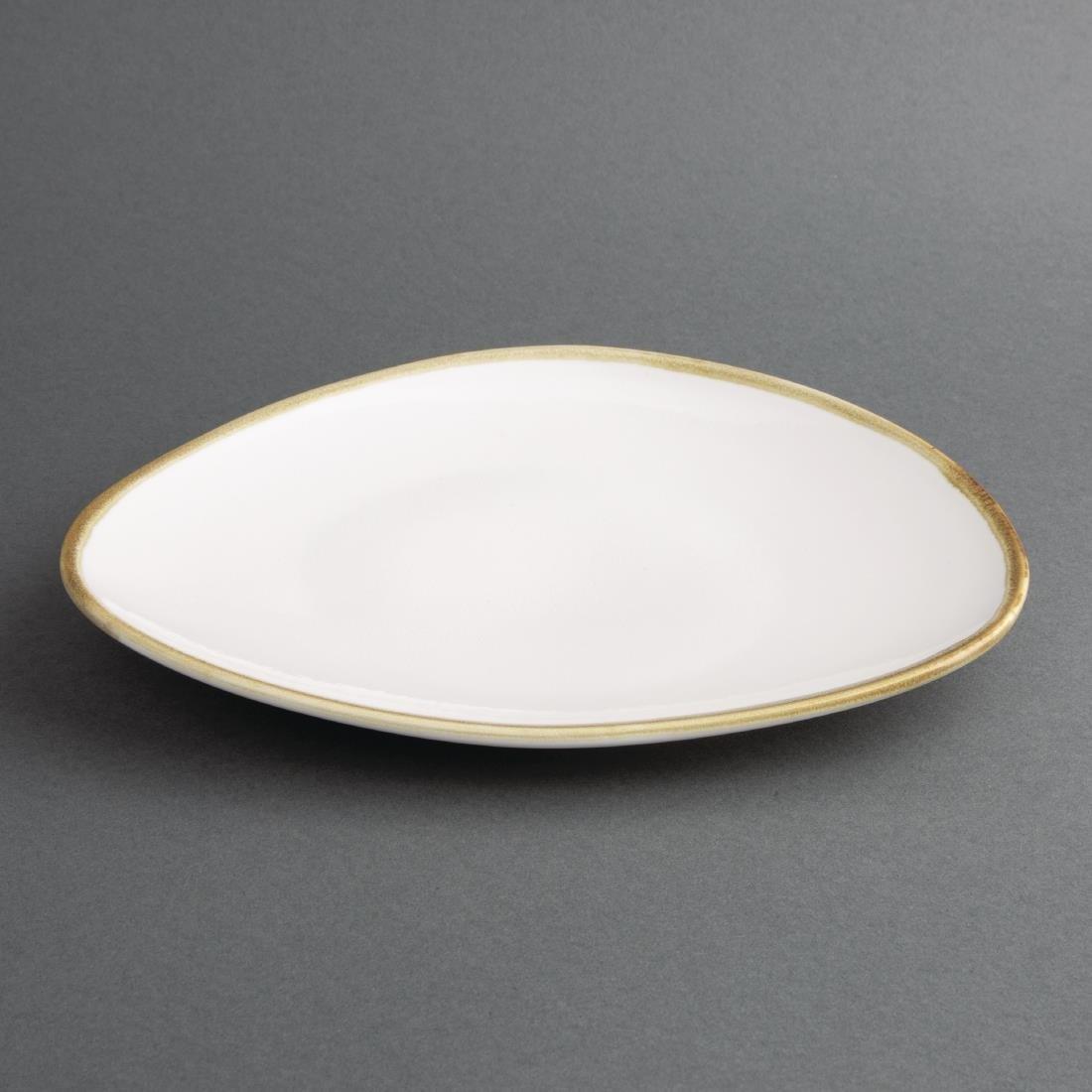 Assiettes triangulaires couleur craie Olympia Kiln 230mm (lot de 6) - FRANCE CHR