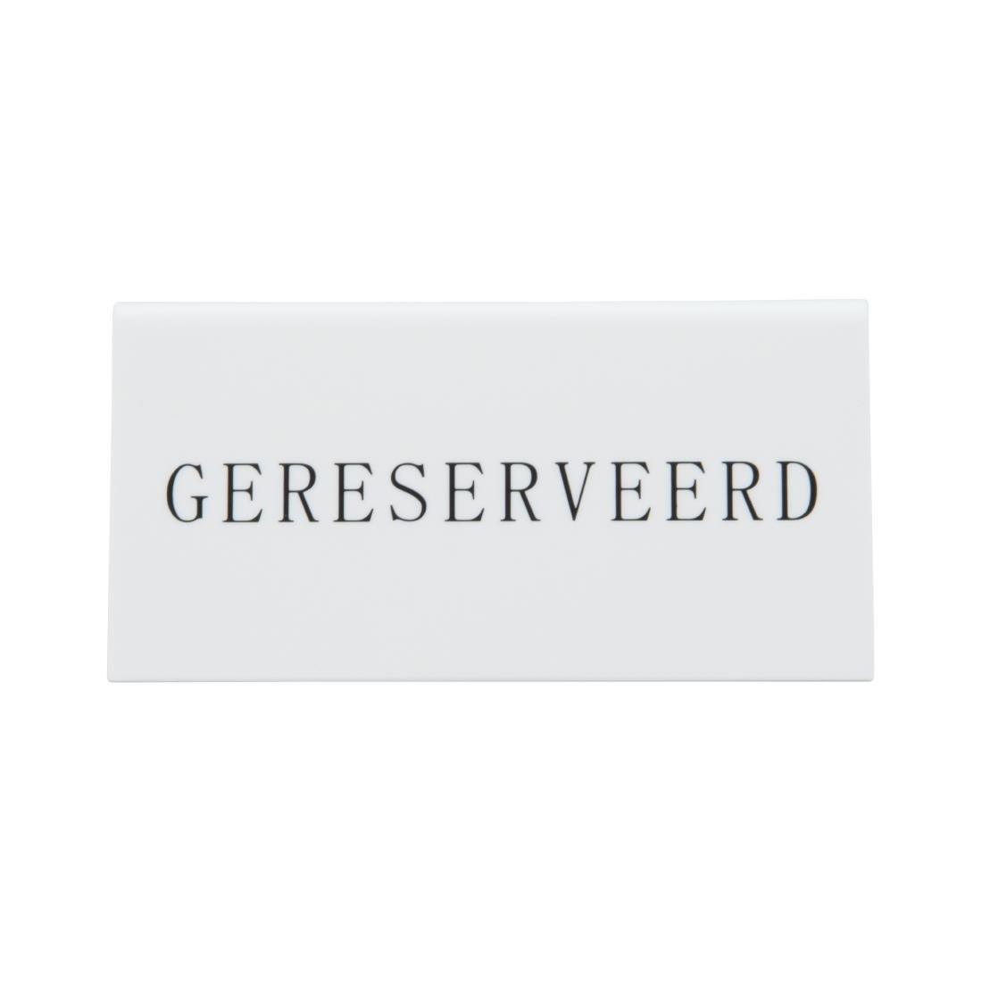 Chevalets table réservée Securit "Gereserveerd" (lot de 5) - FRANCE CHR