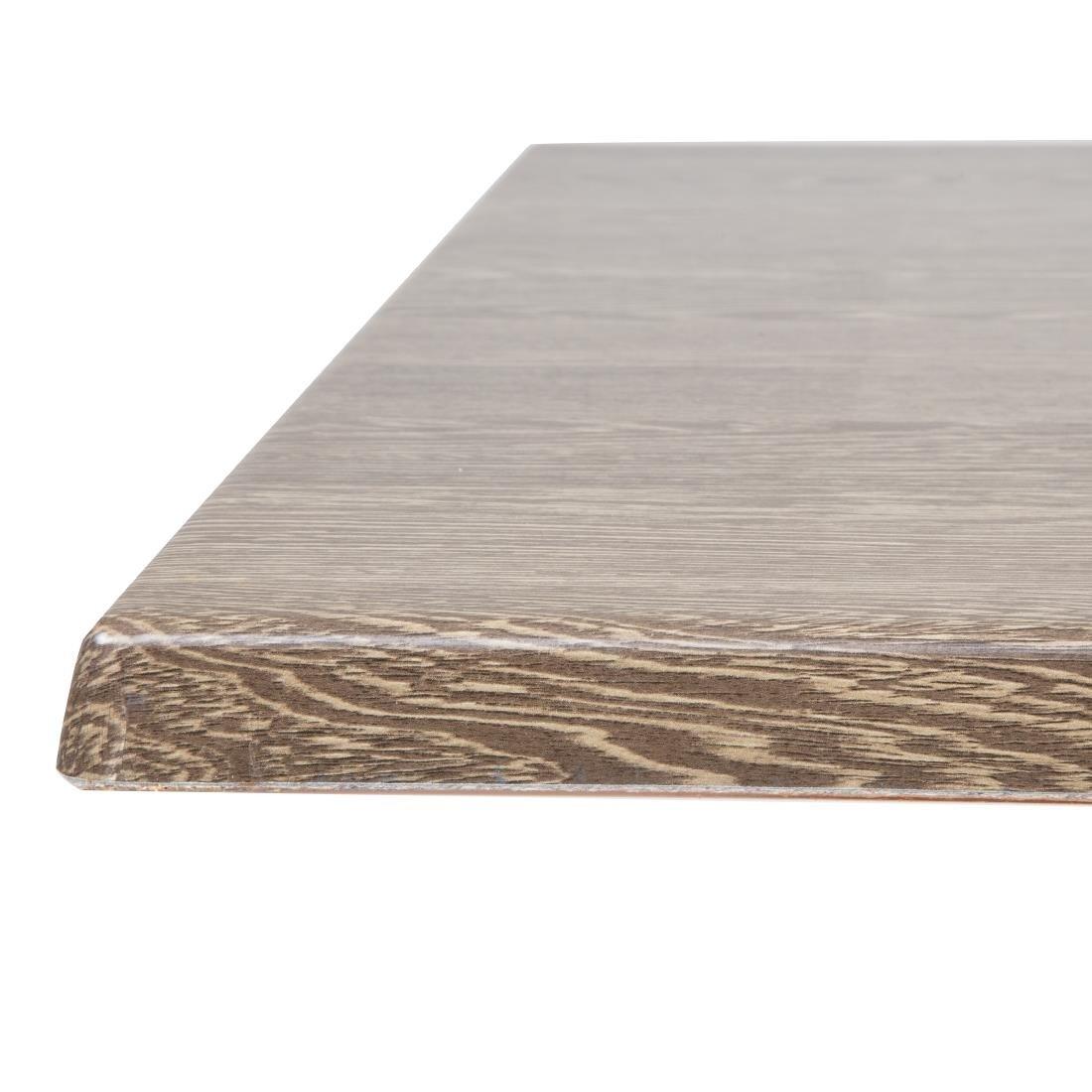 Plateau de table carré Bolero effet bois vieilli 700mm - FRANCE CHR