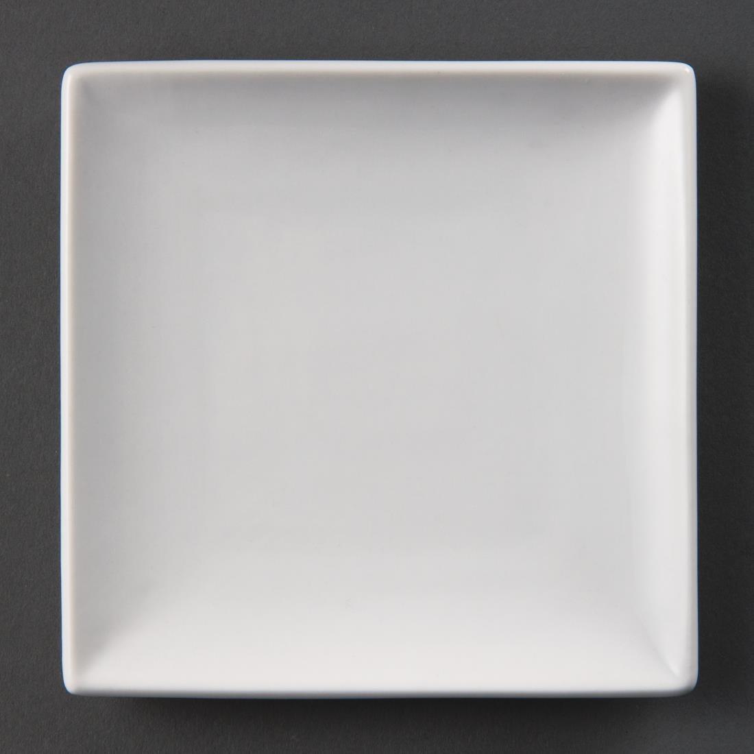 Assiettes carrées blanches Olympia Whiteware 140mm (lot de 12) - FRANCE CHR