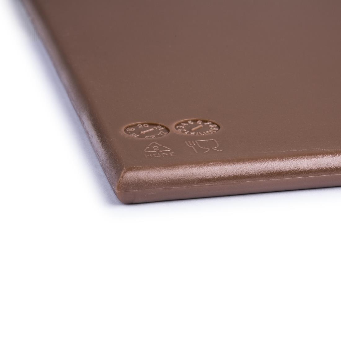 Grand planche à découper haute densité Hygiplas marron - FRANCE CHR