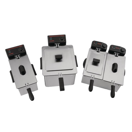 Friteuse de comptoir double Caterlite peu intensive 2x 3,5L - FRANCE CHR