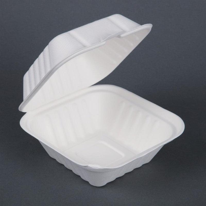 Boîtes à hamburger compostables Fiesta Compostable 15,3 cm (x500) - FRANCE CHR