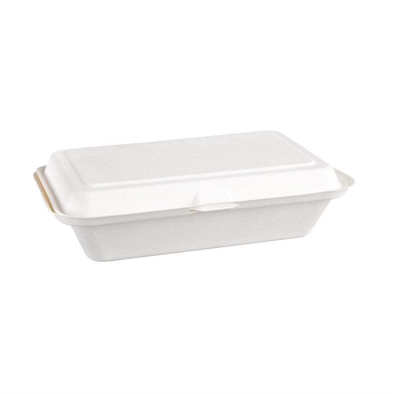 Barquettes à charnière en bagasse compostables Fiesta Compostable 24,8 cm (x250) - FRANCE CHR