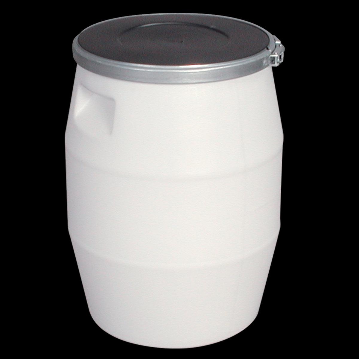 Fût 50 L + genouillère métal + couvercle - blanc - FRANCE CHR
