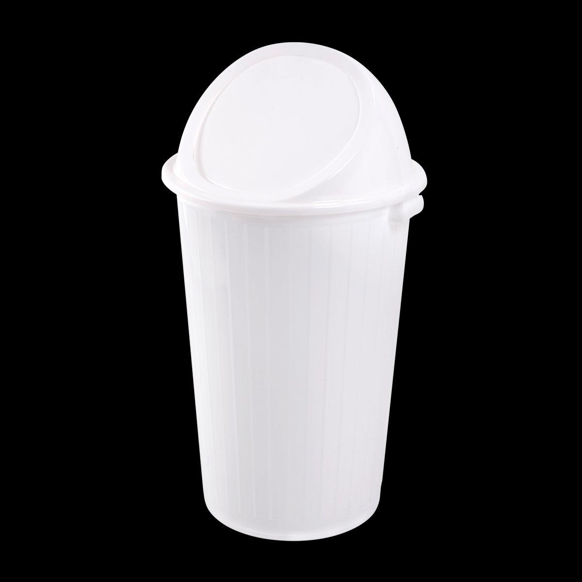 Poubelle ronde 35 L + couvercle basculant - blanc - FRANCE CHR