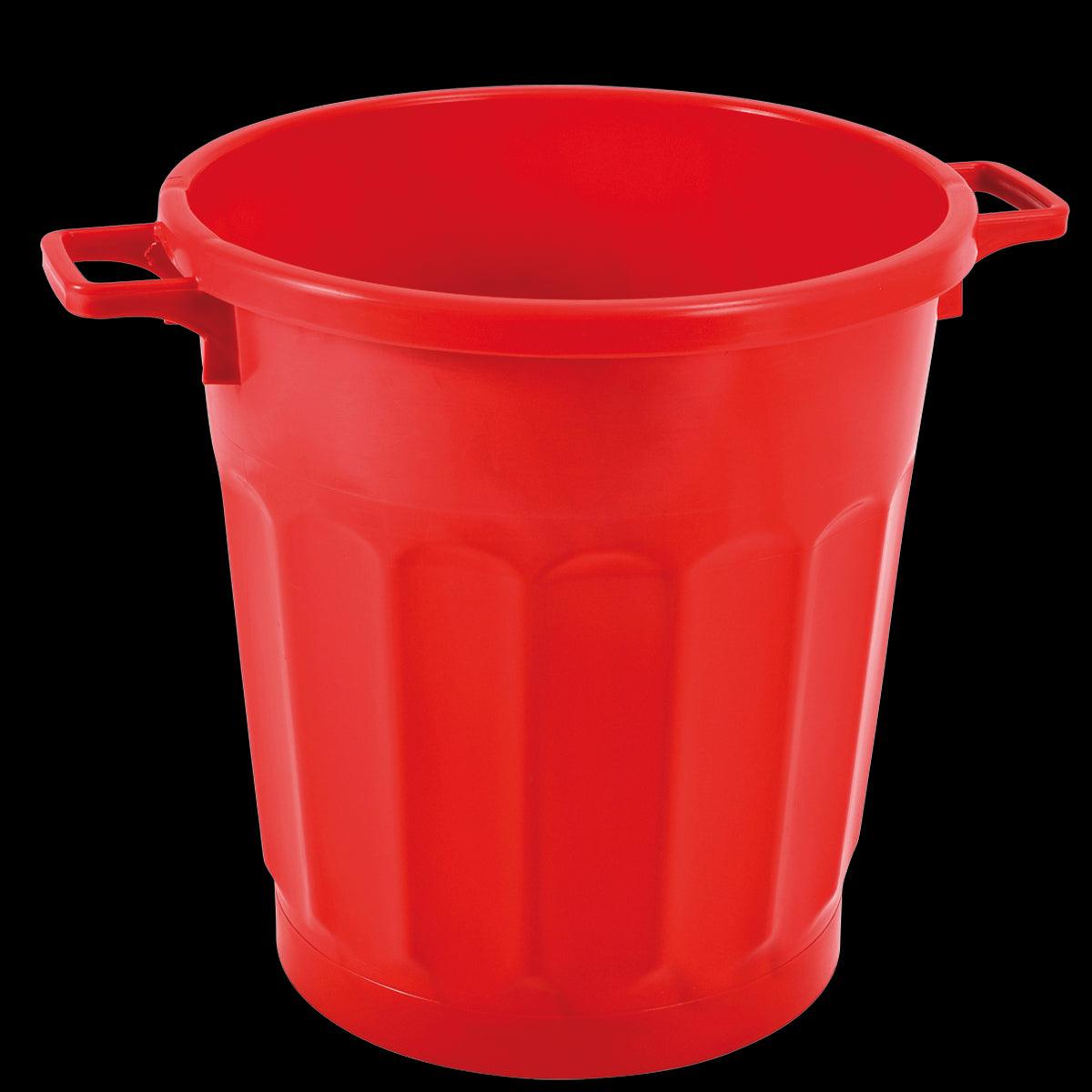 Poubelle ronde tri sélectif 50 L - rouge - FRANCE CHR
