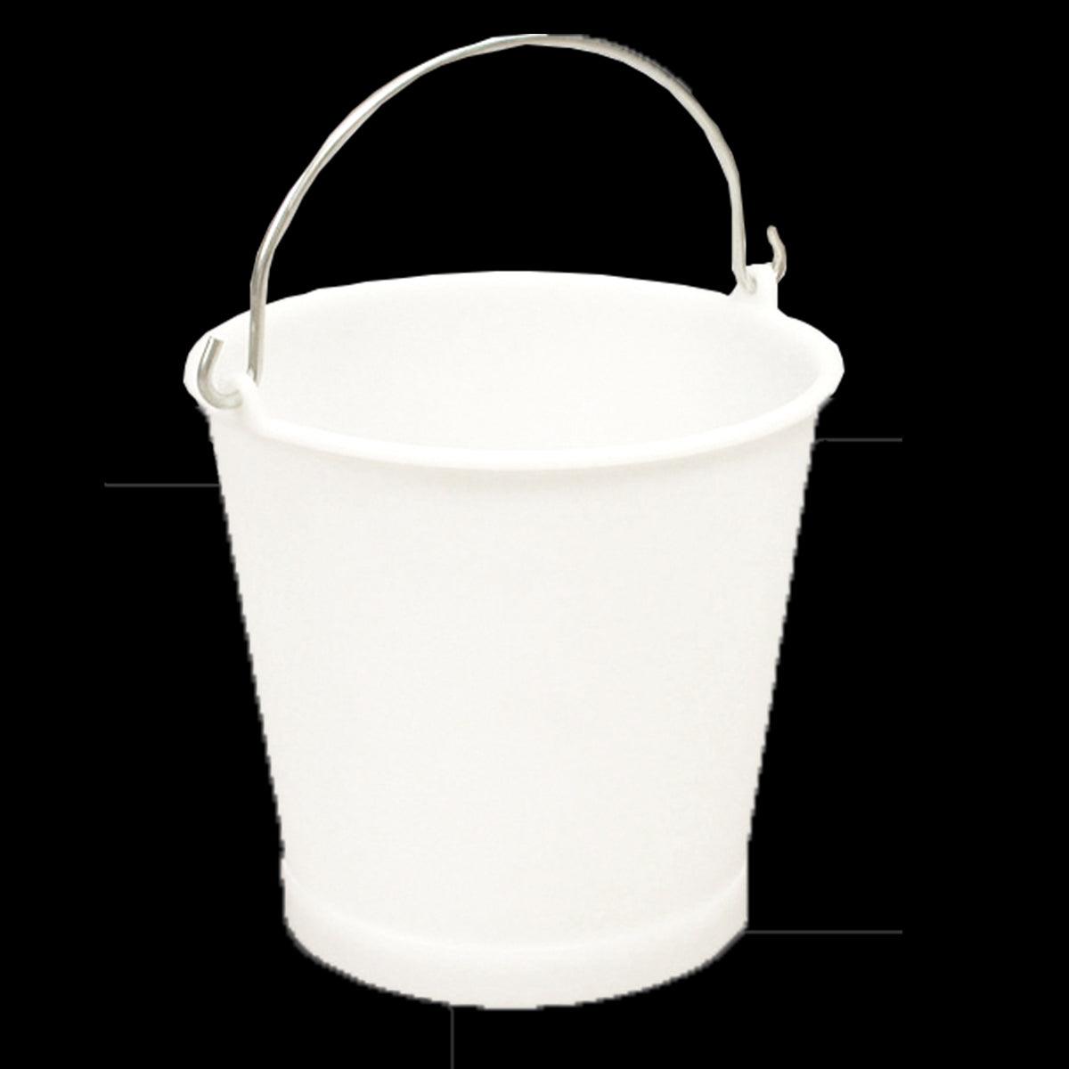 Seau rond 13 L anse inox - blanc - FRANCE CHR