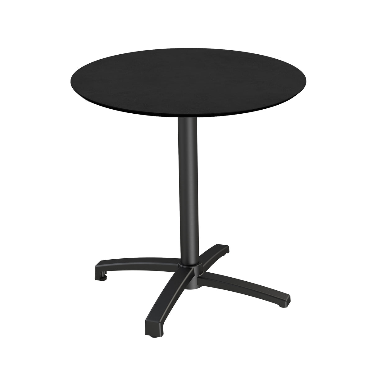 X Cross table de bistrot avec piètement noir + plateau HPL noir Ø70 cm - VEBA - 1 pcs