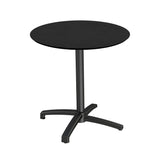 X Cross table de bistrot avec piètement noir + plateau HPL noir Ø70 cm - VEBA - 1 pcs