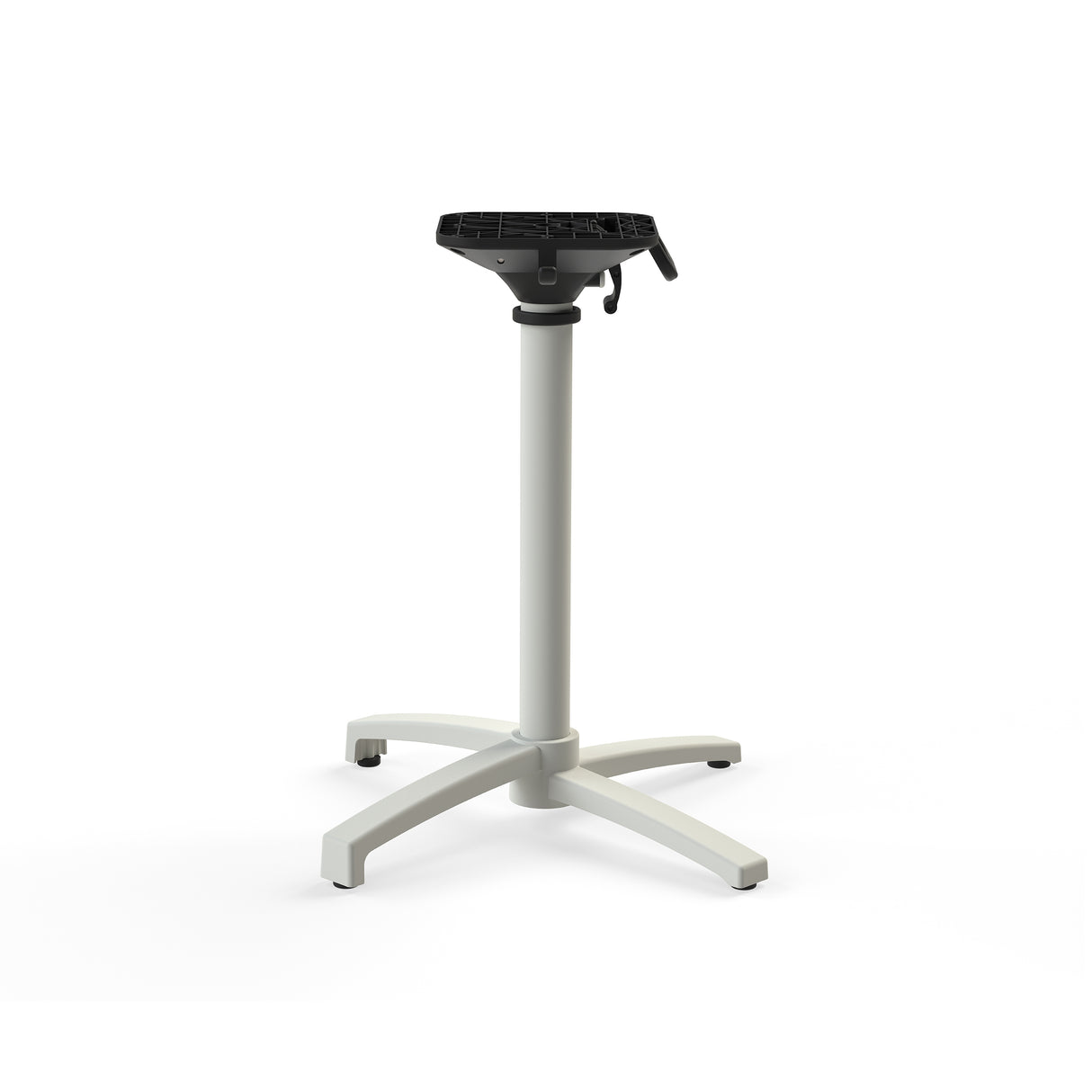 X Cross table de bistrot avec piètement sable + plateau HPL Riverwashed Wood Ø70 cm - VEBA - 1 pcs