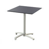 X Cross table de bistrot avec piètement sable + plateau HPL noir 70x70 cm - VEBA - 1 pcs