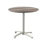 X Cross table de bistrot avec piètement sable + plateau HPL Tropical Wood Ø70 cm - VEBA - 1 pcs