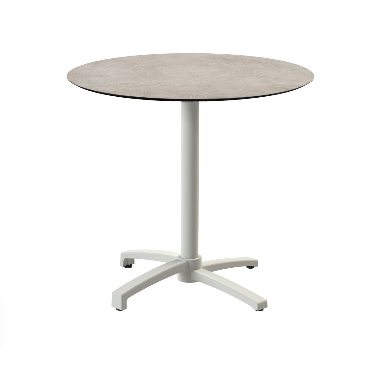 X Cross table de bistrot avec piètement sable + plateau HPL Moonstone Ø70 cm - VEBA - 1 pcs