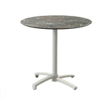 X Cross table de bistrot avec piètement sable + plateau HPL Galaxy Marble Ø70 cm - VEBA - 1 pcs