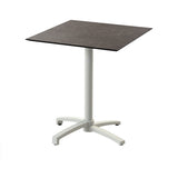 X Cross table de bistrot avec piètement sable + plateau HPL Midnight Marble 70x70 cm - VEBA - 1 pcs
