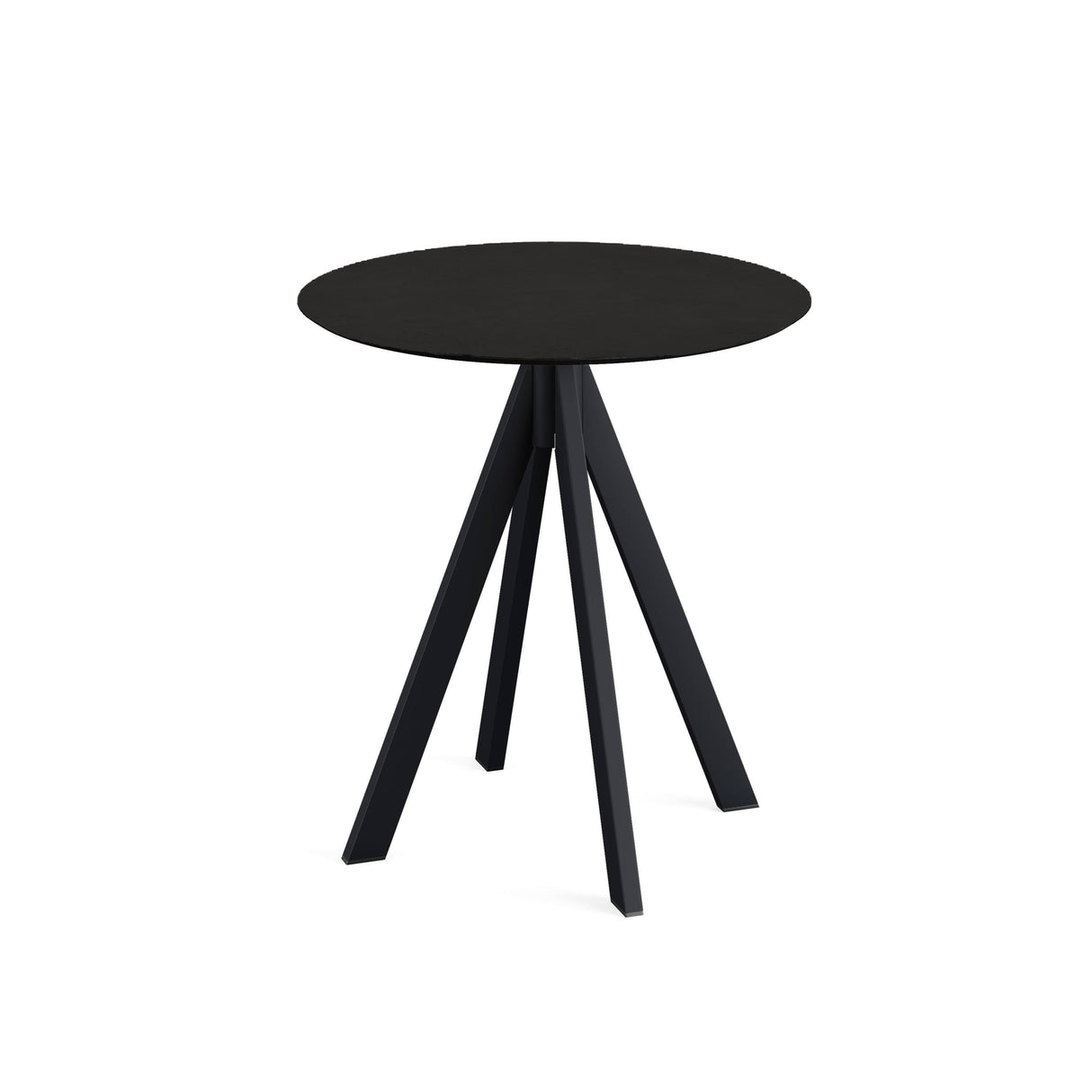 Infinity table de bistrot avec piètement noir + plateau HPL noir Ø 70 cm - VEBA - 1 pcs
