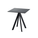 Infinity table de bistrot avec piètement noir + plateau HPL noir 70x70 cm - VEBA - 1 pcs