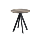Infinity table de bistrot avec piètement noir + plateau HPL Tropical Wood Ø70 cm - VEBA - 1 pcs