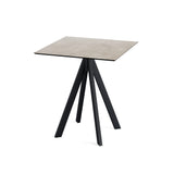 Infinity table de bistrot avec piètement noir + plateau HPL Moonstone 70x70 cm - VEBA - 1 pcs