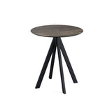 Infinity table de bistrot avec piètement noir + plateau HPL Riverwashed Wood Ø70 cm - VEBA - 1 pcs