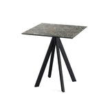 Infinity table de bistrot avec piètement noir + plateau HPL Galaxy Marble 70x70 cm - VEBA - 1 pcs