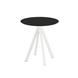 Infinity table de bistrot avec piètement blanc + plateau HPL noir Ø 70 cm - VEBA - 1 pcs