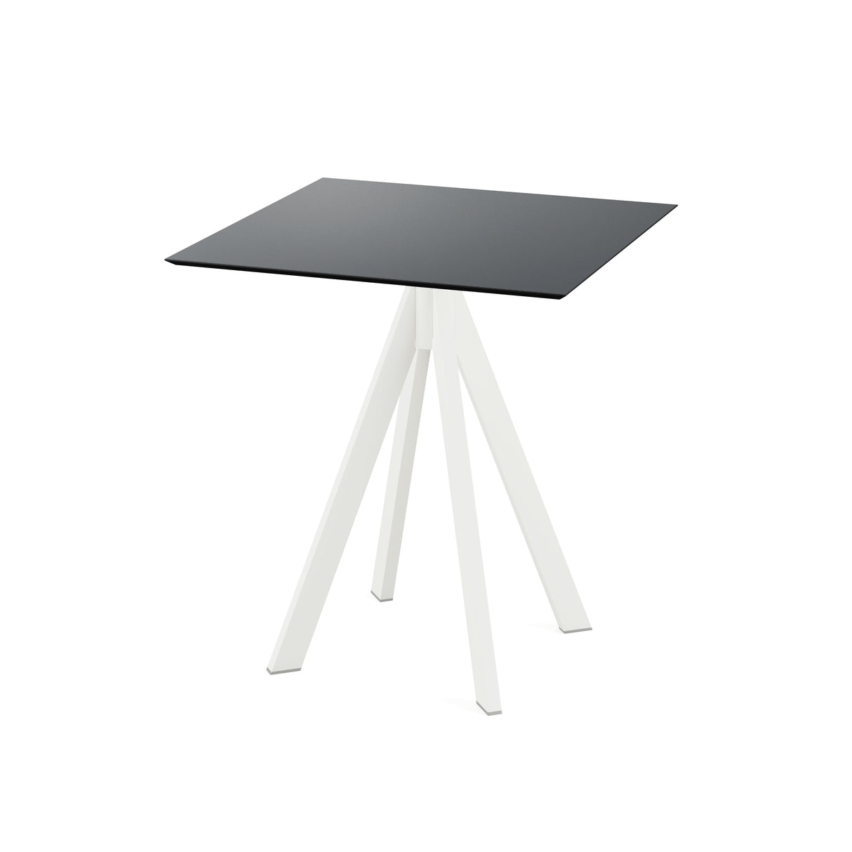 Infinity table de bistrot avec piètement blanc + plateau HPL noir 70x70 cm - VEBA - 1 pcs