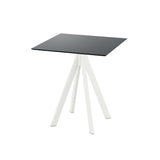 Infinity table de bistrot avec piètement blanc + plateau HPL noir 70x70 cm - VEBA - 1 pcs