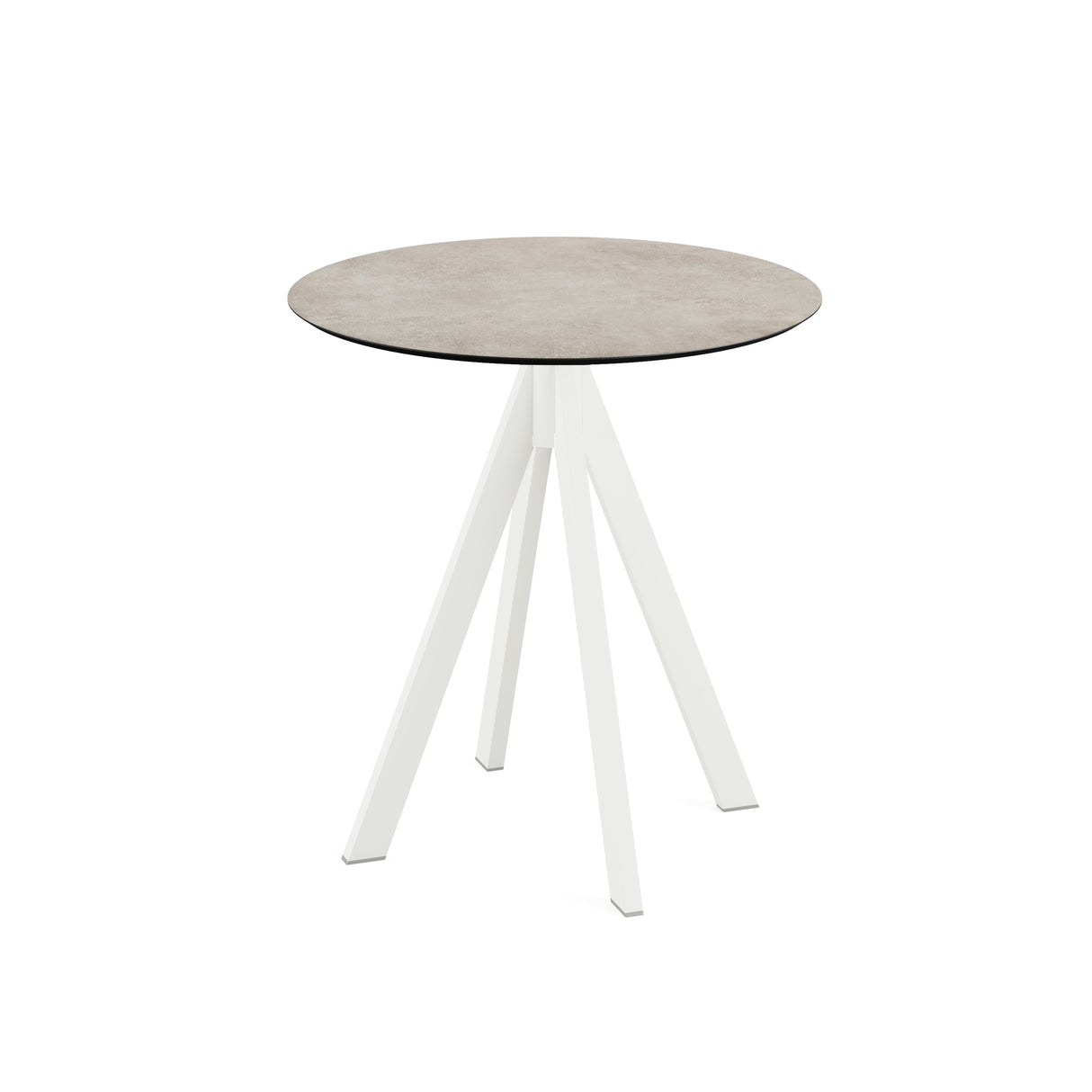 Infinity table de bistrot avec piètement blanc + plateau HPL Moonstone Ø70 cm - VEBA - 1 pcs