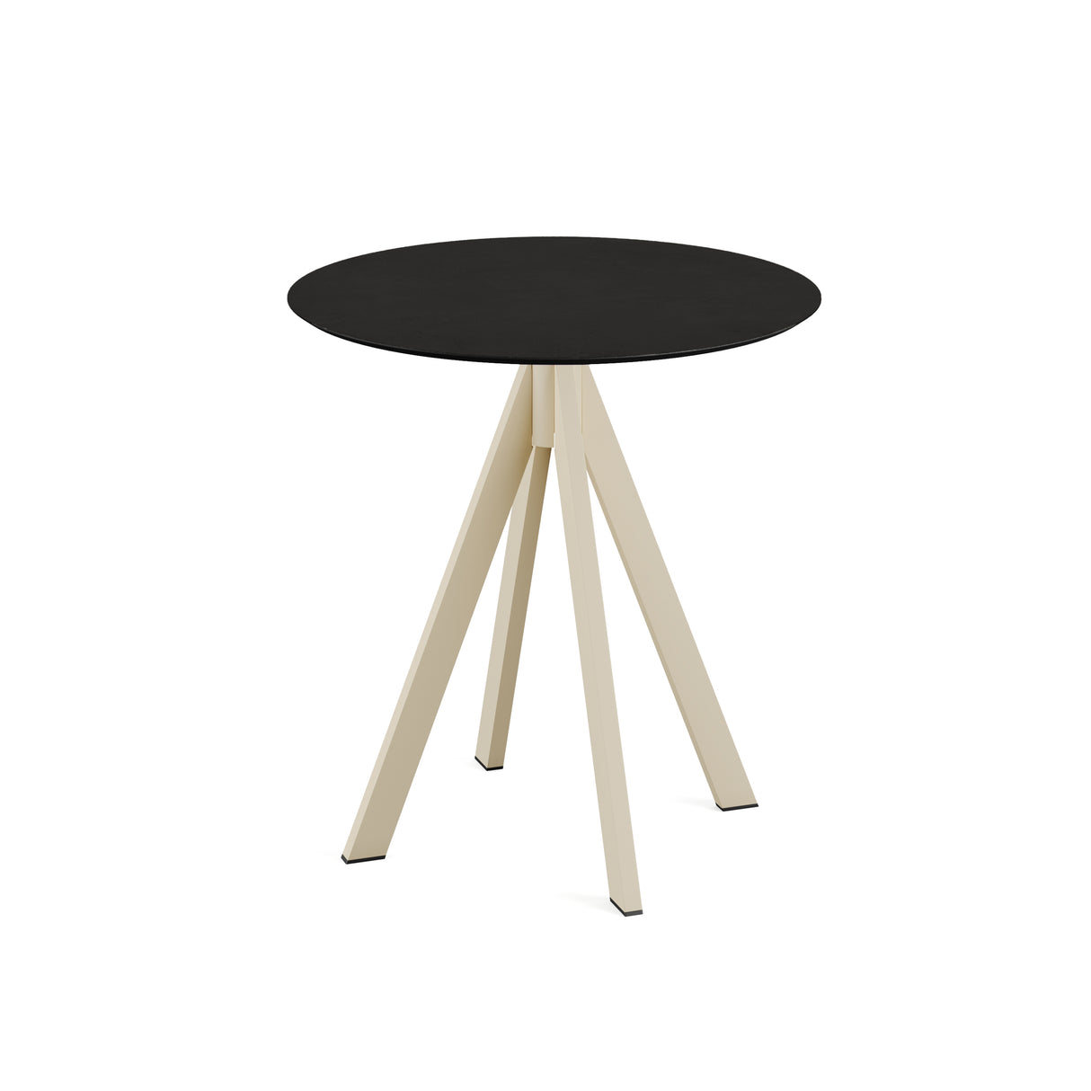 Infinity table de bistrot avec piètement sable + plateau HPL noir Ø 70 cm - VEBA - 1 pcs