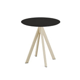 Infinity table de bistrot avec piètement sable + plateau HPL noir Ø 70 cm - VEBA - 1 pcs
