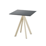 Infinity table de bistrot avec piètement sable + plateau HPL noir 70x70 cm - VEBA - 1 pcs