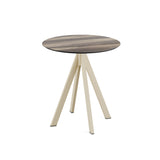 Infinity table de bistrot avec piètement sable + plateau Bistrotafel zand frame + Tropical Wood HPL Ø70 cm - VEBA - 1 pcs