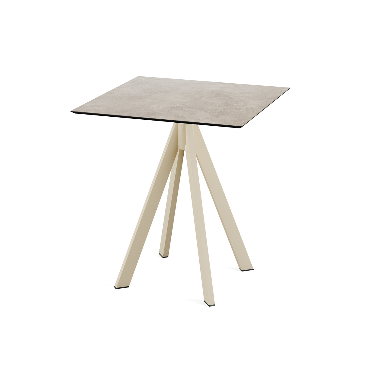 Infinity table de bistrot avec piètement sable + plateau HPL Moonstone 70x70 cm - VEBA - 1 pcs