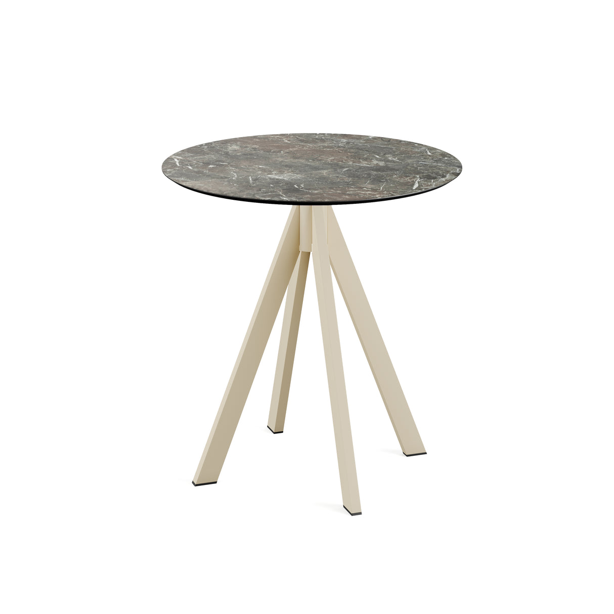 Infinity table de bistrot avec piètement sable + plateau HPL Galaxy Marble Ø70 cm - VEBA - 1 pcs