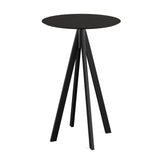 Infinity mange-debout avec piètement noir + plateau HPL noir Ø 70 cm - VEBA - 1 pcs