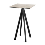 Infinity mange-debout avec piètement noir + plateau HPL Moonstone 70x70 cm - VEBA - 1 pcs