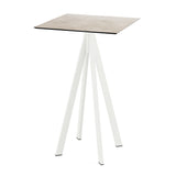 Infinity mange-debout avec piètement blanc + plateau HPL Moonstone 70x70 cm - VEBA - 1 pcs