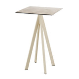 Infinity mange-debout avec piètement sable + plateau HPL Moonstone 70x70 cm - VEBA - 1 pcs