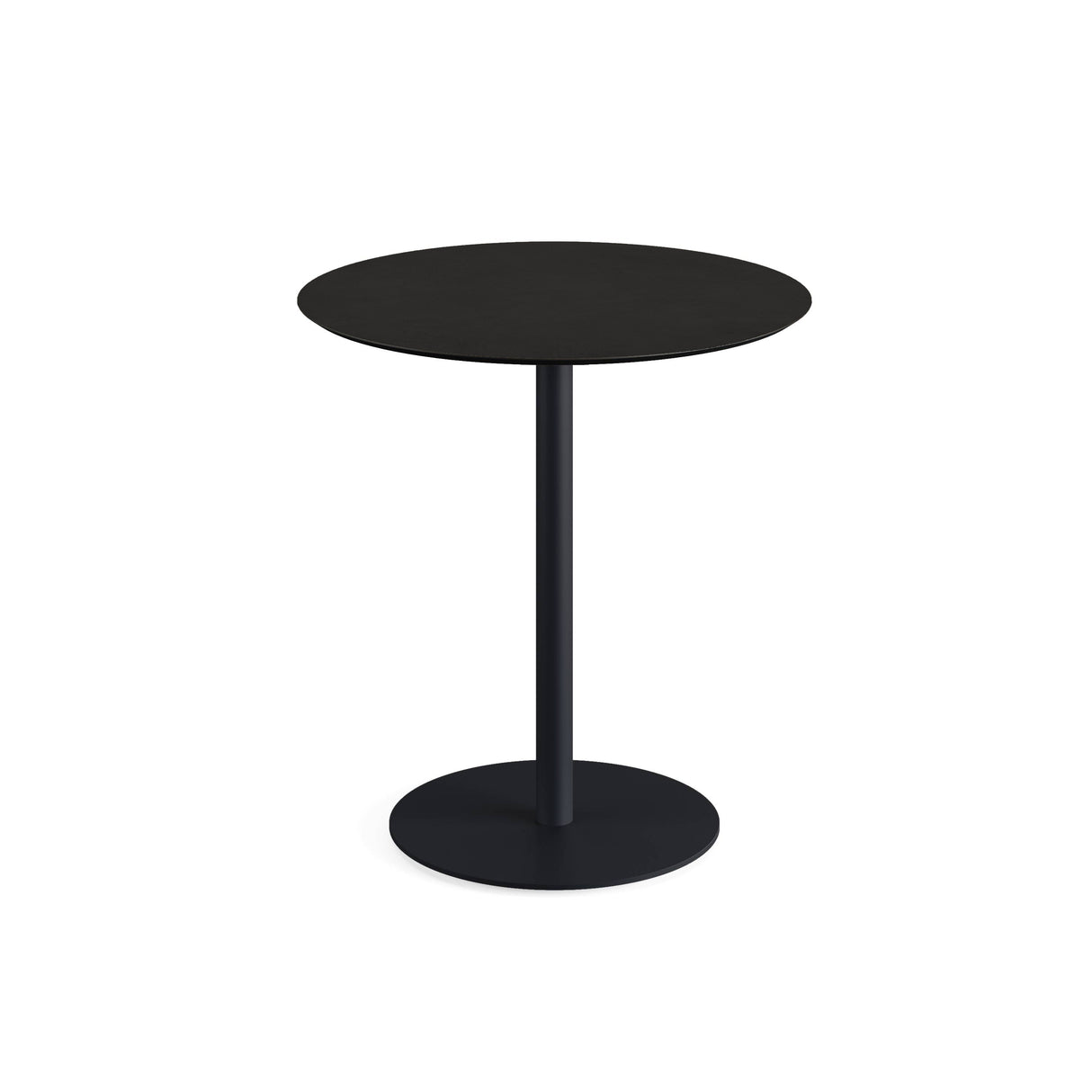 Urban table de bistrot avec piètement noir + plateau HPL noir Ø 70 cm - VEBA - 1 pcs