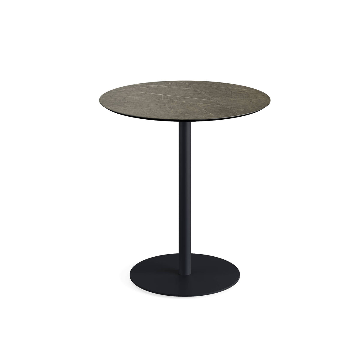Urban table de bistrot avec piètement noir + plateau HPL Midnight Marble Ø70 cm - VEBA - 1 pcs