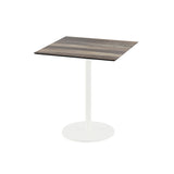Urban table de bistrot avec piètement blanc + plateau HPL Tropical Wood 70x70 cm - VEBA - 1 pcs