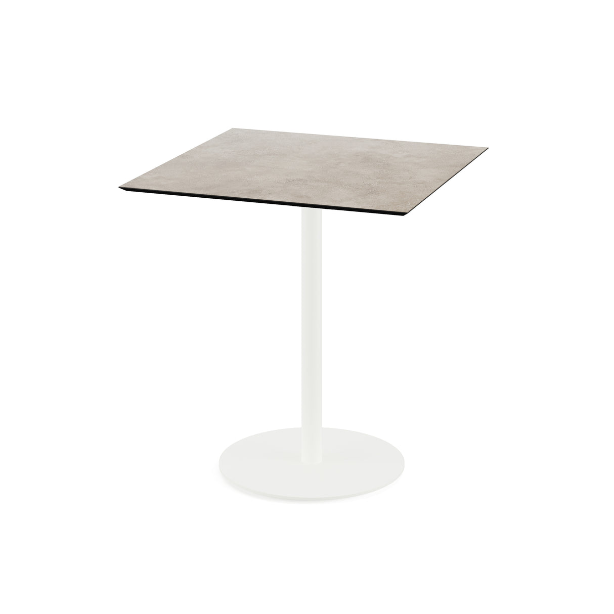 Urban table de bistrot avec piètement blanc + plateau HPL Moonstone 70x70 cm - VEBA - 1 pcs