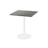 Urban table de bistrot avec piètement blanc + plateau HPL Galaxy Marble 70x70 cm - VEBA - 1 pcs