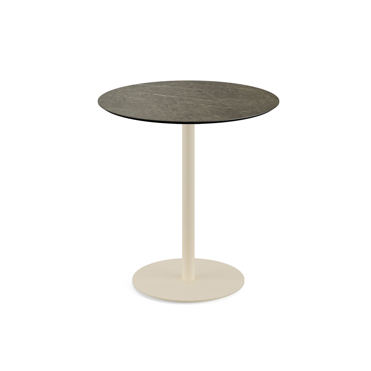 Urban table de bistrot avec piètement sable + plateau HPL Midnight Marble Ø70 cm - VEBA - 1 pcs