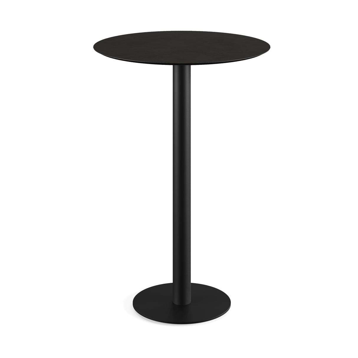 Urban mange-debout avec piètement noir + plateau HPL noir Ø 70 cm - VEBA - 1 pcs