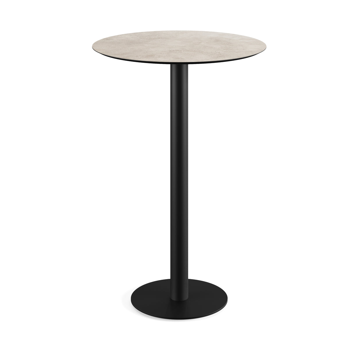 Urban mange-debout avec piètement noir + plateau HPL Moonstone Ø70 cm - VEBA - 1 pcs